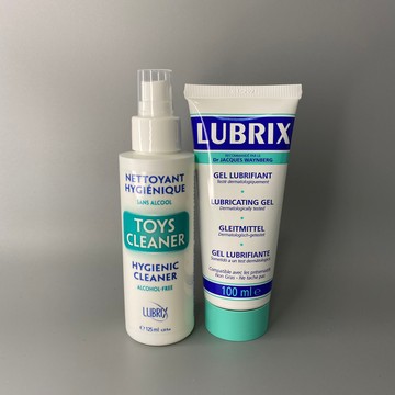Набор: вагинальная смазка Lubrix (100 мл) + спрей дезинфектор для игрушек Lubrix (125 мл)