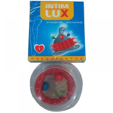 Презерватив с усиками и шариками Intim Lux Exclusive Сладкое желание (1 шт) - фото