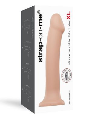 Насадка для страпона Strap-On-Me Dual Density Dildo Flesh XL (длина 20 см; диаметр 4,5 см) - фото