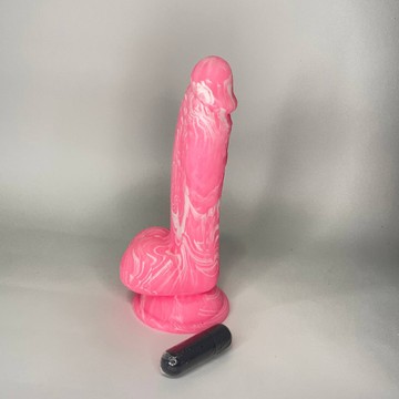 Розовый фаллоc, светящийся в темноте Addiction Brandon (19 см) - фото