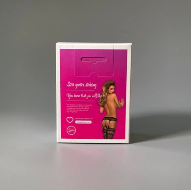 Эротические колготки-бодистокинг Obsessive Garter stockings S214 S/M/L, имитация чулок и пояса - фото