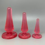 Купити Набір анальних пробок Doc Johnson Crystal Jellies рожевий (2; 3; 4 см)