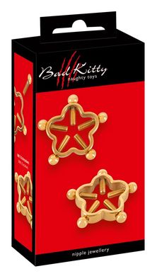 Зажимы для сосков Bad Kitty Nipple Jewellery Gold - фото