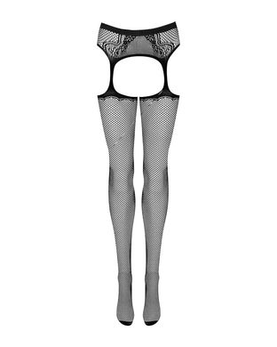 Еротичні колготки-бодістокінг Obsessive Garter stockings S232 S/M/L, імітація панчіх і пояса - фото