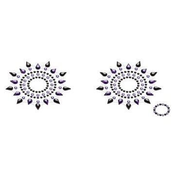 Пэстис из кристаллов Petits Joujoux Gloria set of 2 Black/Purple - фото