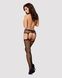 Эротические колготки-бодистокинг Obsessive Garter stockings S232 S/M/L, имитация чулок и пояса - фото товара