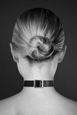 Ошейник-чокер с кольцом для поводка Bijoux Pour Toi FETISH черный - фото