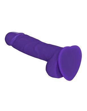 Фиолетовый реалистичный фаллоимитатор Strap-On-Me SOFT (19,8 см) - фото