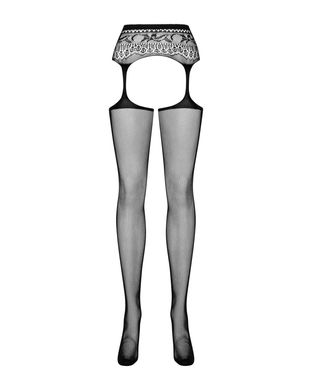 Эротические колготки-бодистокинг Obsessive Garter stockings S307 black S/M/L - фото