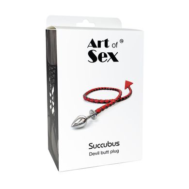 Анальная пробка с хвостом Art of Sex Succubus M черный/золото