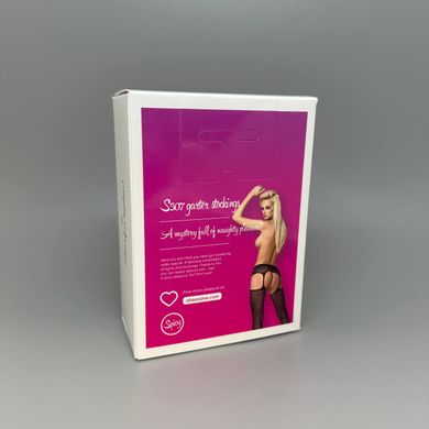 Еротичні колготки-бодістокінг Obsessive Garter stockings S307 black S/M/L - фото