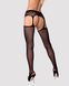Еротичні колготки-бодістокінг Obsessive Garter stockings S307 black S/M/L - фото товару