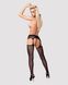 Еротичні колготки-бодістокінг Obsessive Garter stockings S307 black S/M/L - фото товару