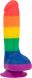 Фаллоимитатор реалистик радужного цвета Addiction Justin Rainbow (20,3 см) - фото товара