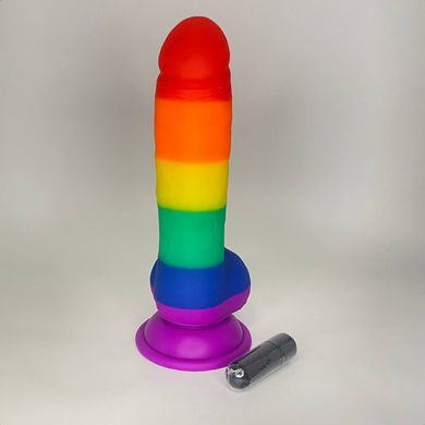 Фаллоимитатор реалистик радужный Addiction Justin Rainbow (20,3 см) - фото