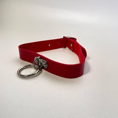 Ошейник-чокер с кольцом для поводка Bijoux Pour Toi FETISH красный - фото