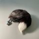 Анальная пробка с хвостом (2,8 см) Alive Black And White Fox Tail S