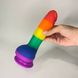 Фаллоимитатор реалистик радужного цвета Addiction Justin Rainbow (20,3 см) - фото товара
