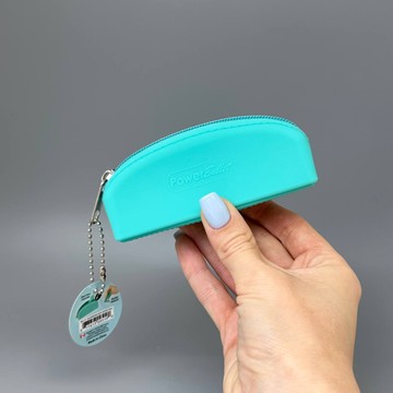 Косметичка для хранения PowerBullet Silicone Zippered Bag Teal - фото