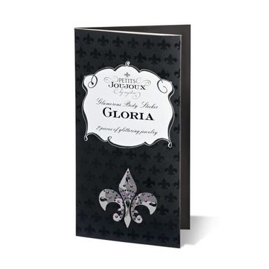 Пэстис из кристаллов Petits Joujoux Gloria set of 2 Black/Silver - фото