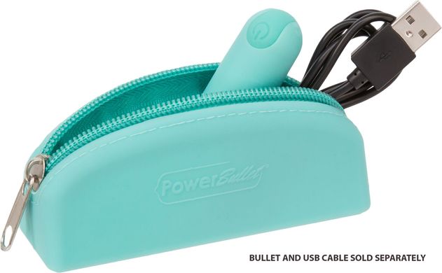 Косметичка для зберігання PowerBullet Silicone Zippered Bag Teal - фото