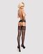 Еротичні колготки-бодістокінг Obsessive Garter stockings S500 black S/M/L - фото товару