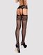 Еротичні колготки-бодістокінг Obsessive Garter stockings S500 black S/M/L - фото товару