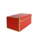 Подарочная коробка с клапаном красная с золотом, S - фото товара