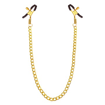 Зажимы для сосков с цепочкой Feral Feelings Nipple clamps Classic золотистые - фото