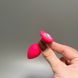 Анальна пробка рожева з каменем Loveshop Pink Silicone White (2,8 см) - фото товару