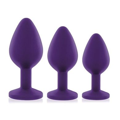 Набір анальних пробок з силікону Rianne S Booty Plug Set Purple - фото