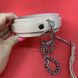 Набор бежевый БДСМ: наручники + ошейник из натуральной кожи - фото товара