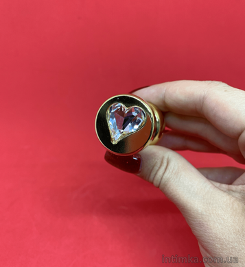 Золотая анальная пробка с сердечком Diogol Anni R (2,5 см) - фото