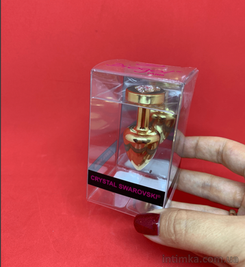 Золота анальна пробка з сердечком Diogol Anni R (2,5 см) - фото