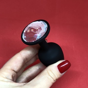 Dorcel Geisha Plug Diamond XL - анальная пробка с камнем со смещенным центром тяжести (4,5 см) (мятая упаковка) - фото