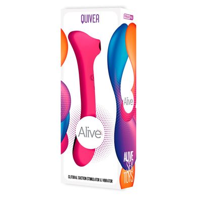 Alive New Midnight Quiver вакуумний стимулятор клітора Magenta Pink - фото