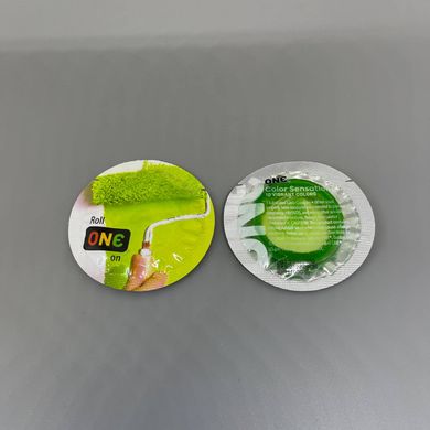 Презерватив кольоровий ONE Color Sensations lightgreen (1 шт) - фото