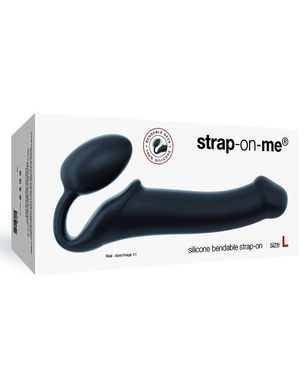 Страпон безременной Strap-On-Me Black L (длина 17 см; диаметр 3,7 см) - фото