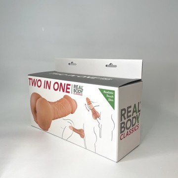 Real Body Two In One - насадка на пенис - мастурбатор  - фото