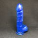 Синий гелевый фаллоимитатор Doc Johnson Jelly Jewels (16 см) - фото товара