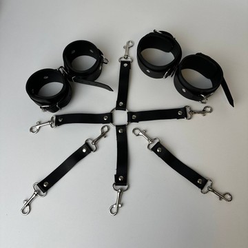 Набір для фіксації рук та ніг Feral Feelings BDSM Kit 3 Black - фото