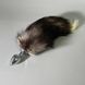 Анальная пробка лисий хвост (4 см) Black And White Alive Fox Tail L