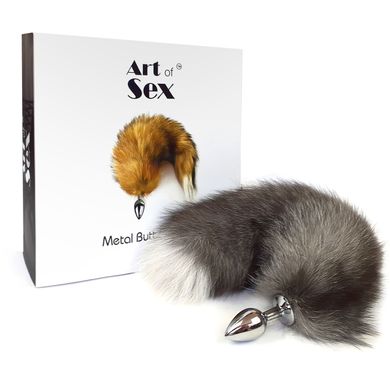 Анальная пробка лисий хвост (3,4 см) Art of Sex size M Artctic fox