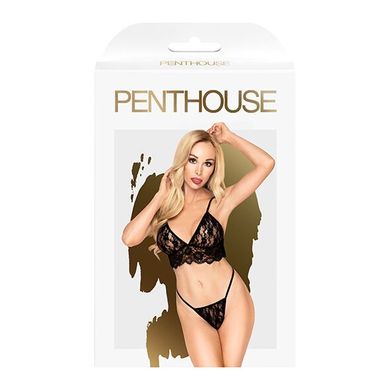 Комплект бра и стрінги Penthouse Double Spice Black S/M - фото