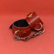 Кожаные БДСМ браслеты красного цвета - фото товара