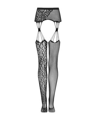 Еротичні колготки-бодістокінг Obsessive Garter stockings S821 S/M/L, імітація панчіх і пояса - фото