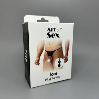 Трусы мужские с силиконовой анальной пробкой S Art of Sex Joni plug panties size S Black XS-2XL - фото