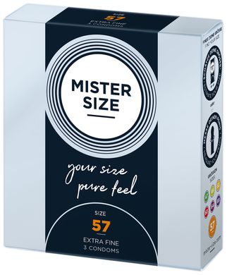 Презервативы Mister Size pure feel 57 (3 шт.) - фото