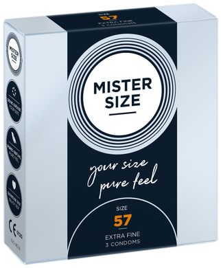Презервативы Mister Size pure feel 57 (3 шт.) - фото