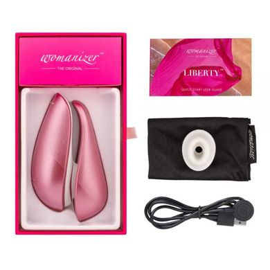 Womanizer Liberty - вакуумный клиторальный стимулятор Pink Rose - фото
